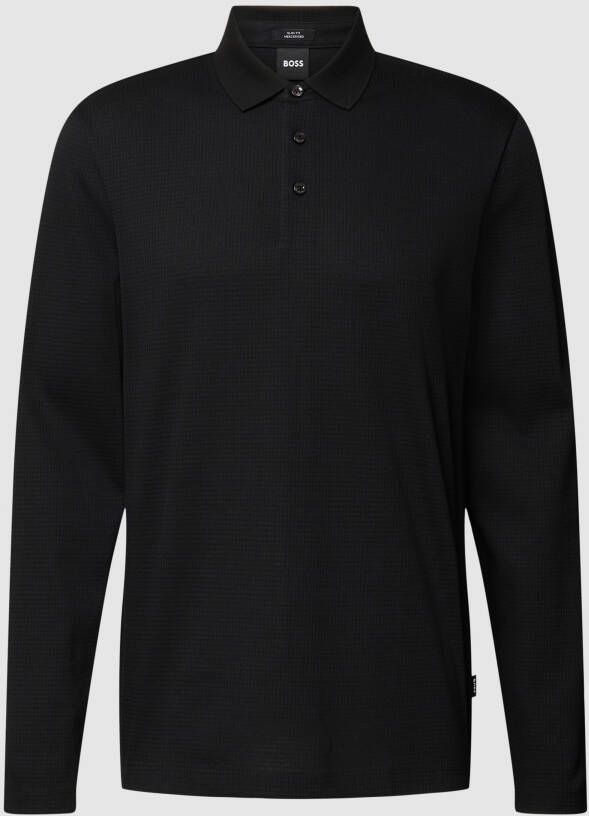 Boss Poloshirt met korte knoopsluiting model 'Pleins 31'