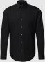 Hugo Boss Heren Zwart Viscose Overhemd Black Heren - Thumbnail 1
