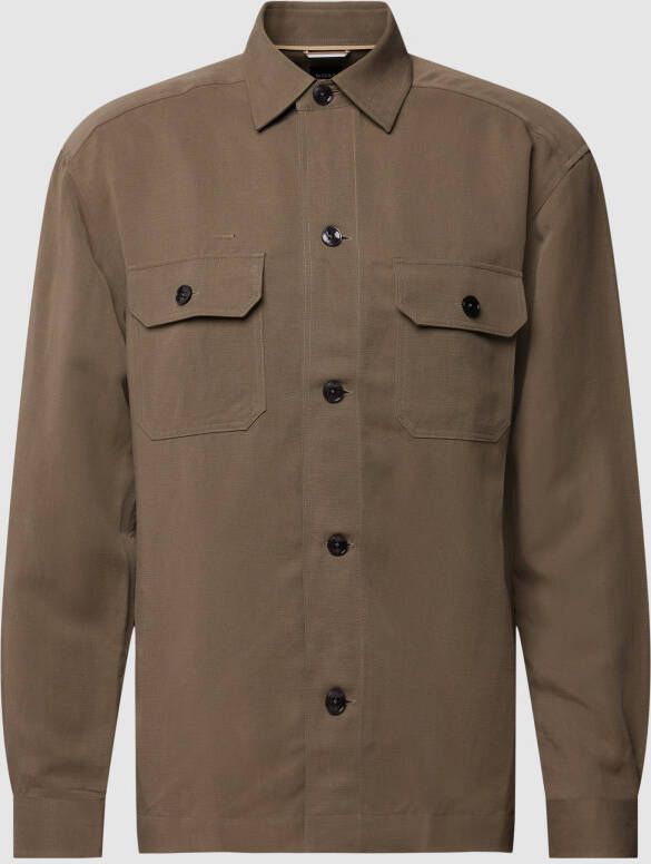 Boss Relaxed fit overhemdjack met borstzakken model 'COLE'