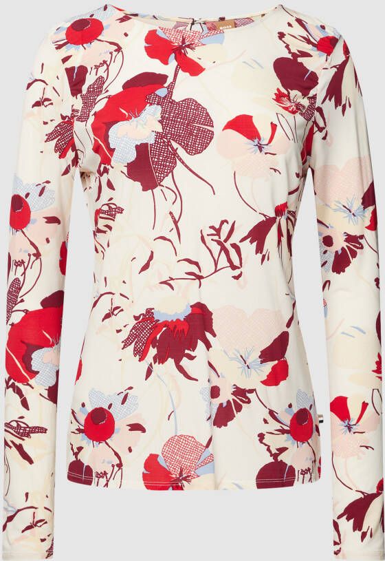 Boss Shirt met lange mouwen en boothals model 'Esany'
