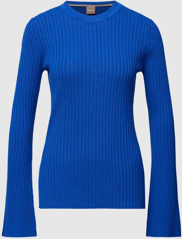 Boss Shirt met lange mouwen en structuurmotief model 'FLORI'