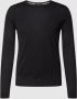 Hugo Boss Elastische Wollen Pullover Slim-Fit Modern Black Heren - Thumbnail 1