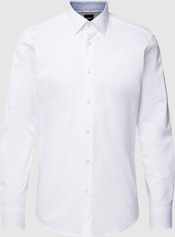 BOSS Modern Fit Slim fit zakelijk overhemd met kentkraag model 'Joe'