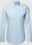 Boss Slank fit shirt gemaakt van ijzerlichtelastische katoenen popeline Blauw Heren - Thumbnail 8