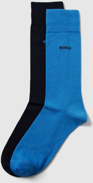 Boss Sokken met labeldetail in een set van 2 paar