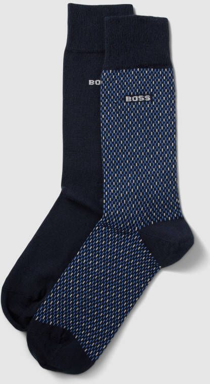 Boss Sokken met labeldetail in een set van 2 paar