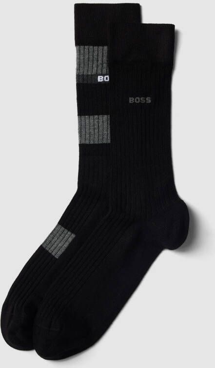 Boss Sokken met labeldetail in een set van 2 paar