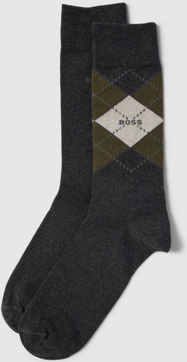 Boss Sokken met labeldetail in een set van 2 paar