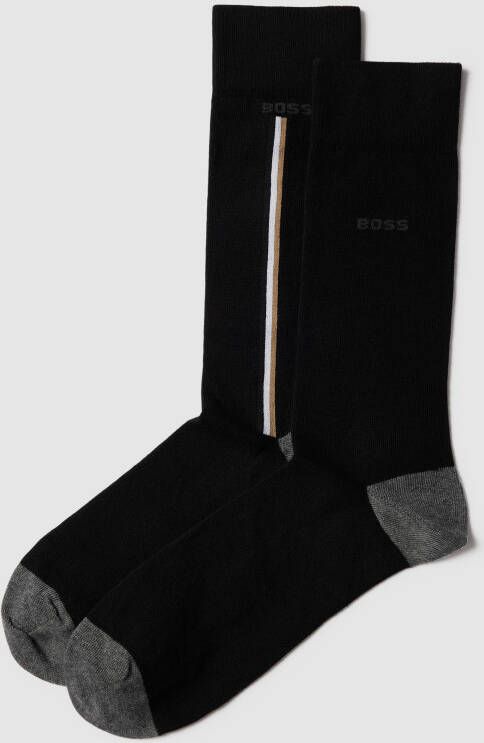 Boss Sokken met labeldetail in een set van 2 paar model 'ICONIC'