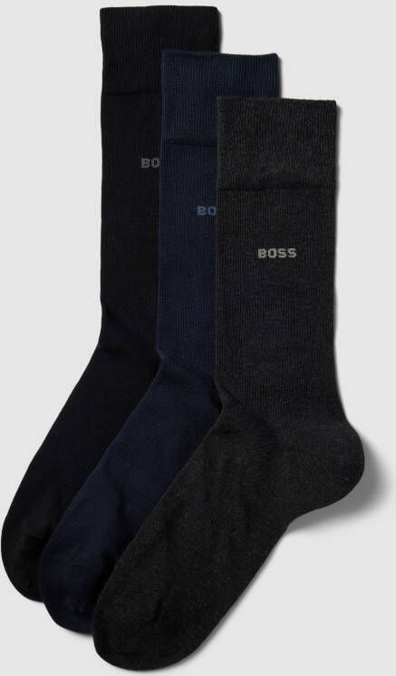 Hugo Boss Heren Sokken 3-Pack Cadeauset Black Heren