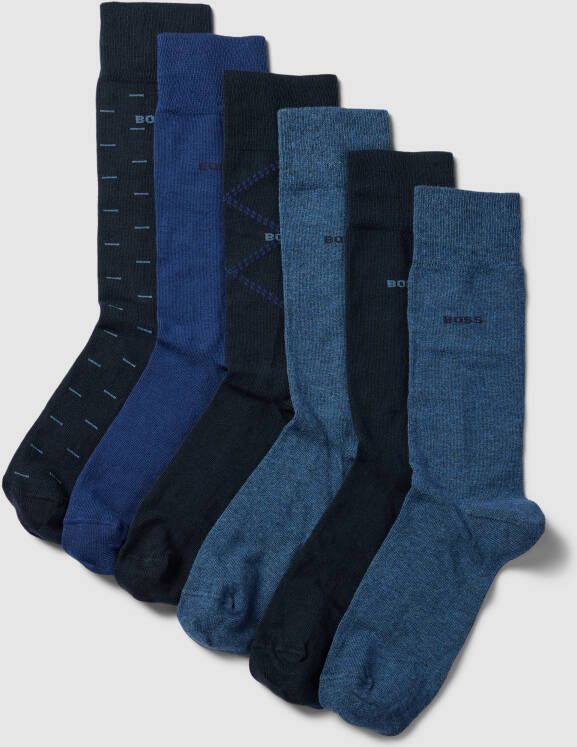 Boss Sokken met labeldetails in een set van 6 paar