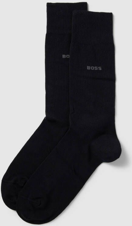 Boss Sokken met labelprint in een set van 2 paar model 'RS'