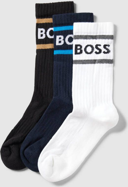 Boss Sokken met labelprint in een set van 3 paar
