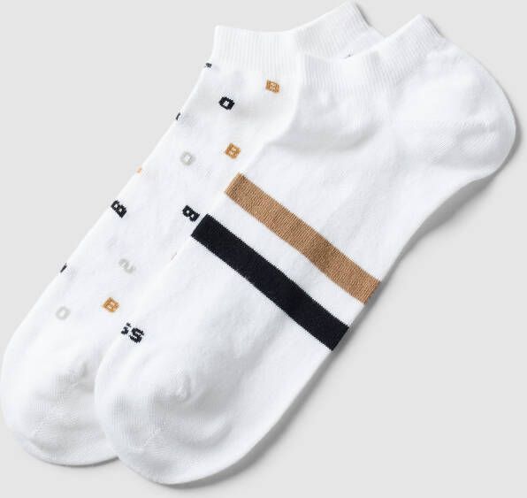 Boss Sneakersokken met labelprint in een set van 2 paar