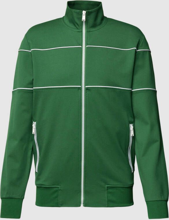 Boss Sweatjack met opstaande kraag model 'Sommers'