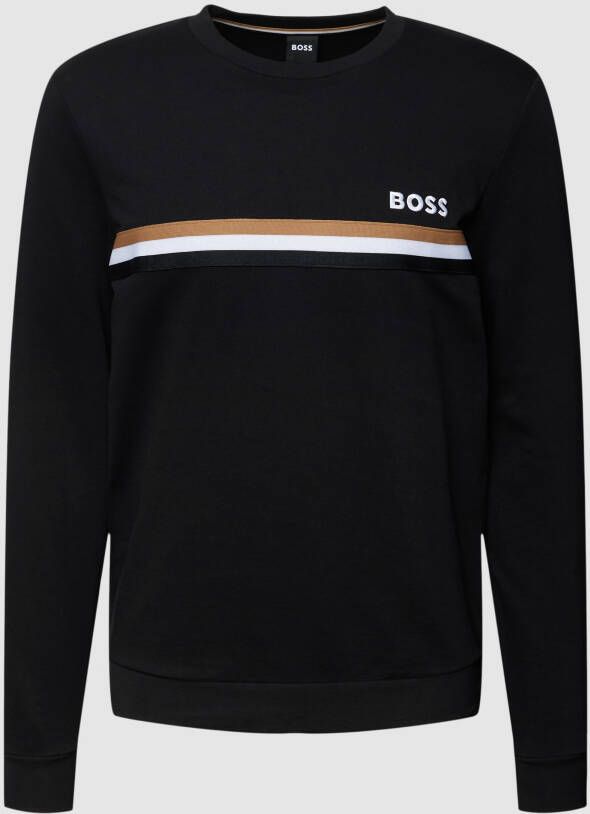 Boss Sweatshirt met labelstitching