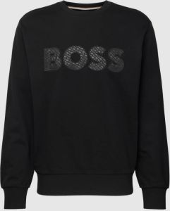 Boss Sweatshirt met labelstitching model 'Soleri'