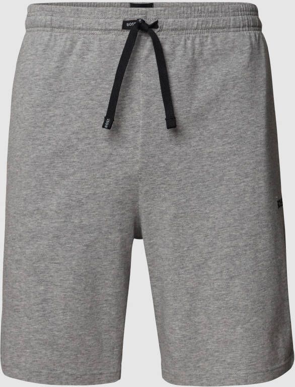 Boss Sweatshorts met labelstitching model 'Mix&Match Short'