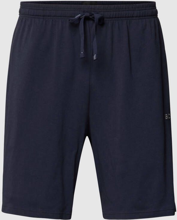 Boss Sweatshorts met labelstitching model 'Mix&Match Short'