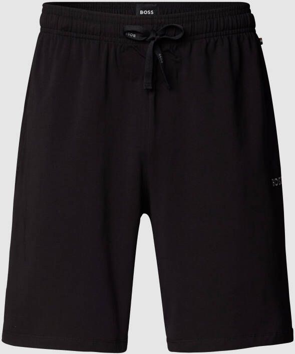 Boss Sweatshorts met labelstitching model 'Mix&Match Short'