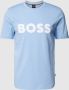 Boss T-shirt met applicatie met labelstitching model 'Tiburt' - Thumbnail 1