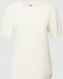 Boss T-shirt met geribde ronde hals model 'Ilyeana' - Thumbnail 1