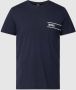 Hugo Boss Logo T-shirt Aansluitende Ronde Hals Blue Heren - Thumbnail 1