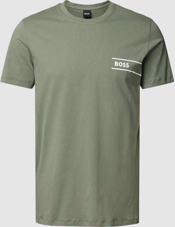 Boss T-shirt met labeldetail