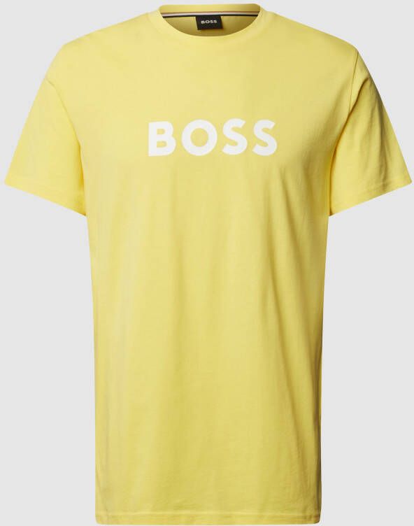 Hugo Boss Heren Katoenen T-Shirt Yellow Heren