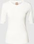 Hugo Boss Aansluitend Jersey T-Shirt met Logo Applicatie White Dames - Thumbnail 1
