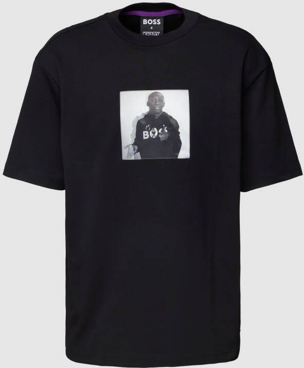 Boss T-shirt met labelprint model 'KHABY'