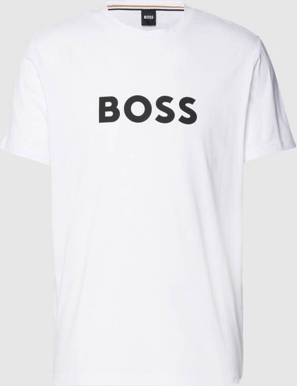 Boss T-shirt met labelprint model 'RN'