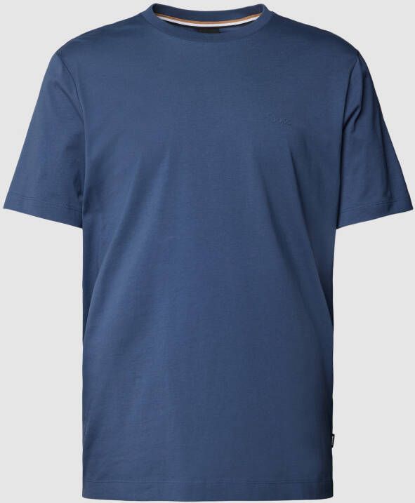 Hugo Boss Heren Blauw T-shirt met Logo Print Blauw Heren