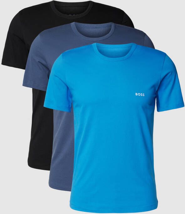 Boss T-shirt met labelstitching in een set van 3 stuks