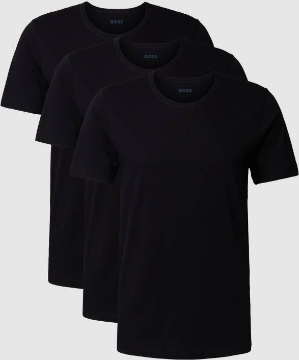 Boss T-shirt met labelstitching in een set van 3 stuks model 'Classic'