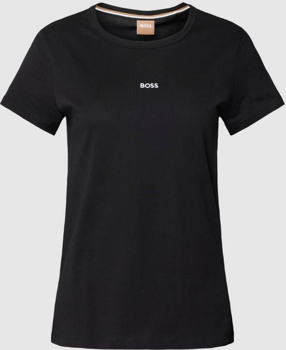 Boss T-shirt met labelstitching model 'Eventsa'