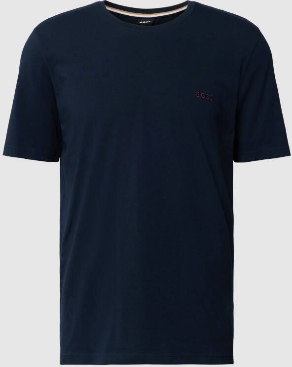 Boss T-shirt met labelstitching model 'MIX&MATCH'