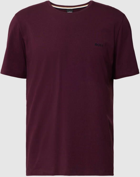 Boss T-shirt met labelstitching model 'MIX&MATCH'