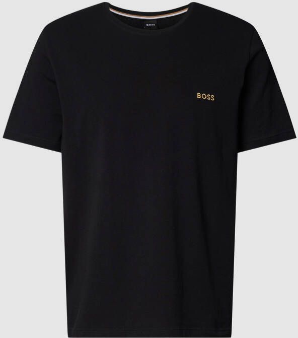 Boss T-shirt met labelstitching model 'MIX&MATCH'