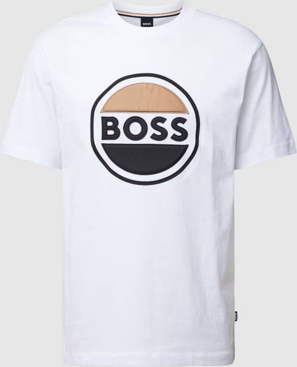Boss T-shirt met labelstitching model 'Tessin'
