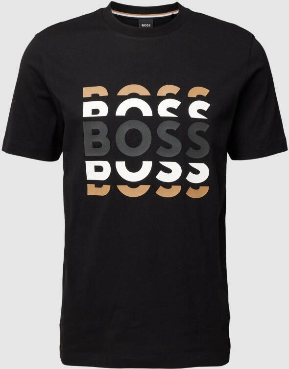 Boss T-shirt met logoprint model 'Tiburt'