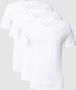 Boss Katoenen T-shirts 3-pack Regular Fit V-hals Logo Borduursel White Heren - Thumbnail 2