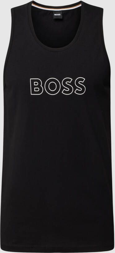 Boss Tanktop met labelprint model 'Beach'