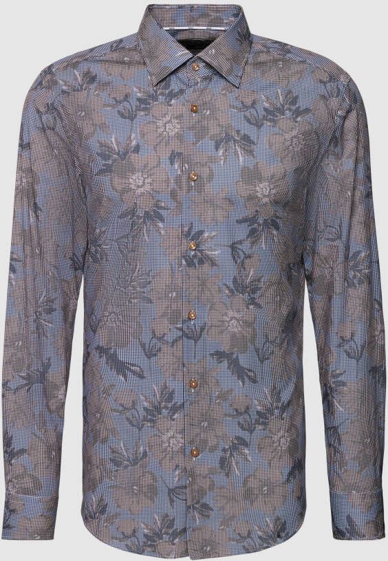 Boss Slim fit zakelijk overhemd met all-over motief