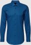 BOSS slim fit overhemd met all over print bright blue - Thumbnail 1