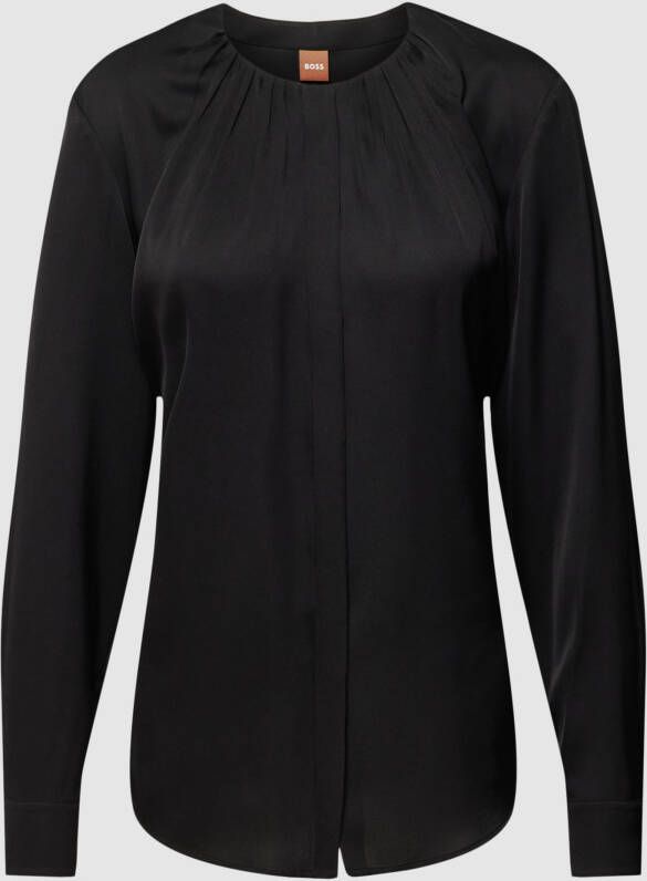 BOSS Black Women Zijden blouse met knoopsluiting model 'Banorah'