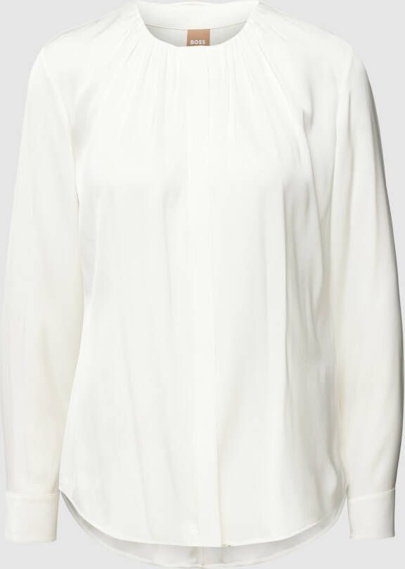 BOSS Black Women Zijden blouse met knoopsluiting model 'Banorah'