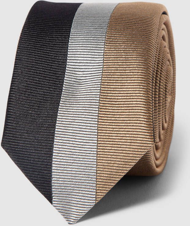 Boss Zijden stropdas in colour-blocking-design (6 0 cm)