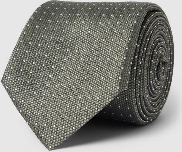 Boss Zijden stropdas met fijn all-over motief model 'Tie' (7 5 cm)