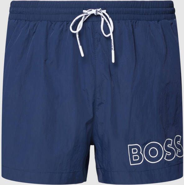 Boss Relaxed fit zwembroek met labelprint model 'Mooneye'